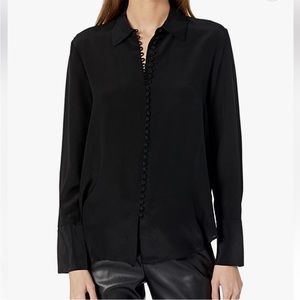Club Monaco Black Silk Button Up